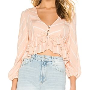 NWT Free People Samifram Top in Peach